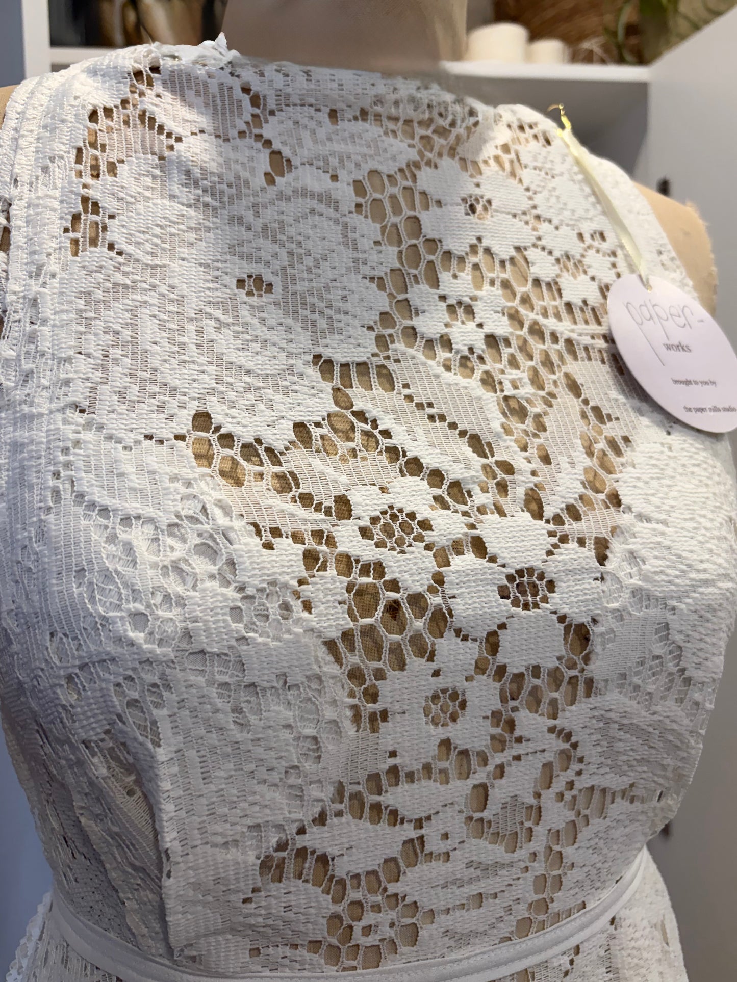 curtain lace dress rose print