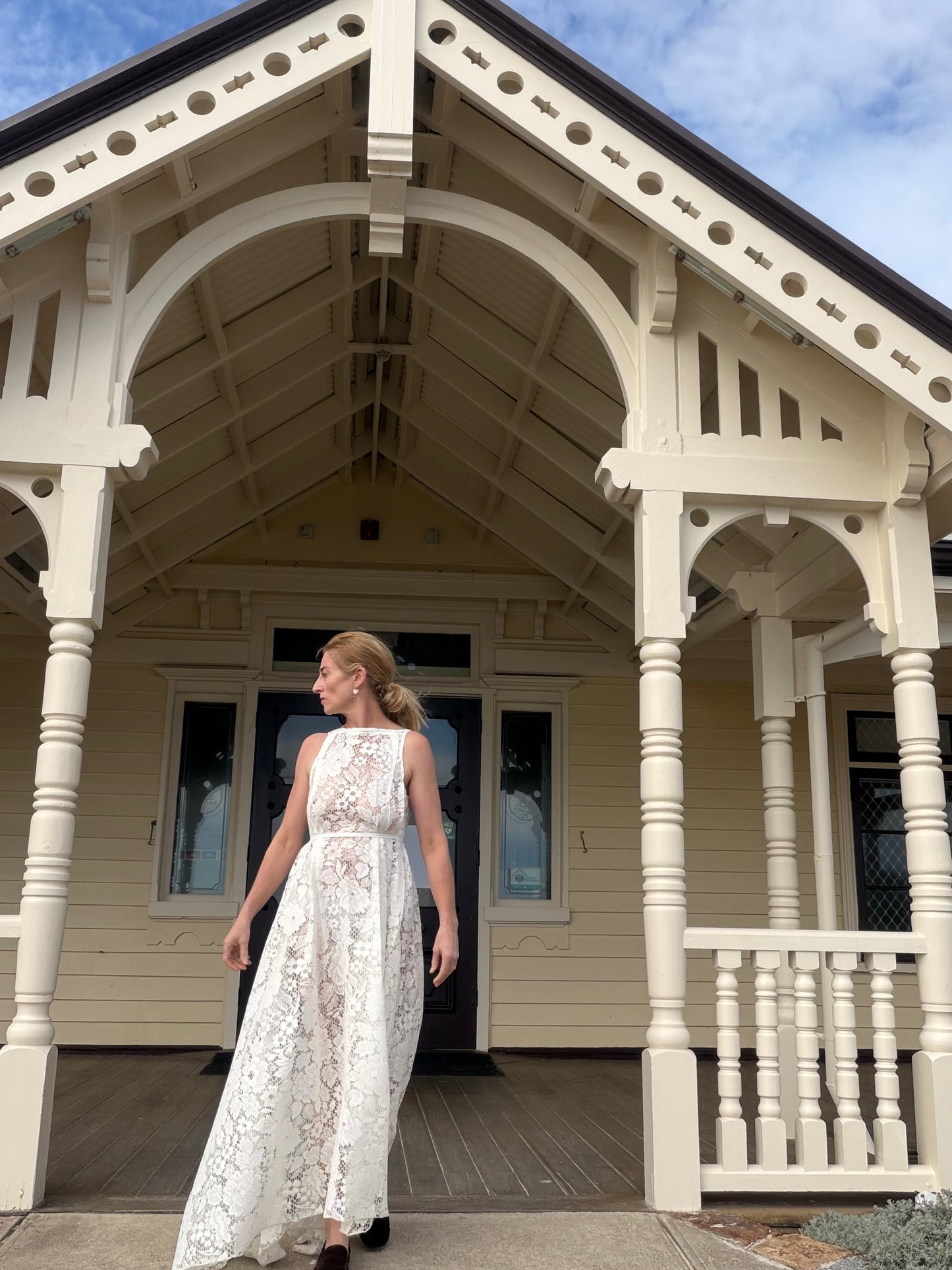 curtain lace dress rose print