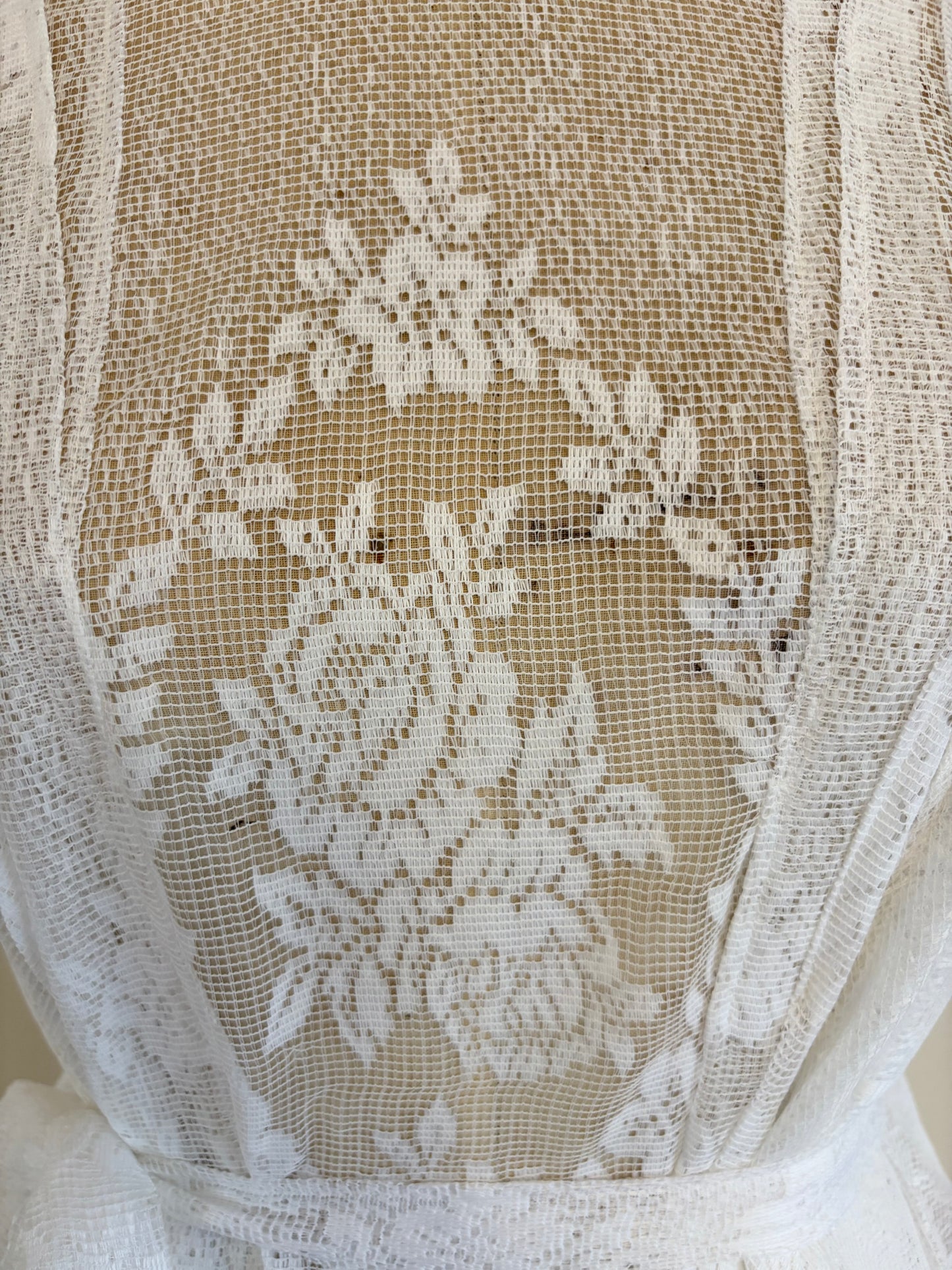 curtain lace dress handkerchief hemline size 6-10