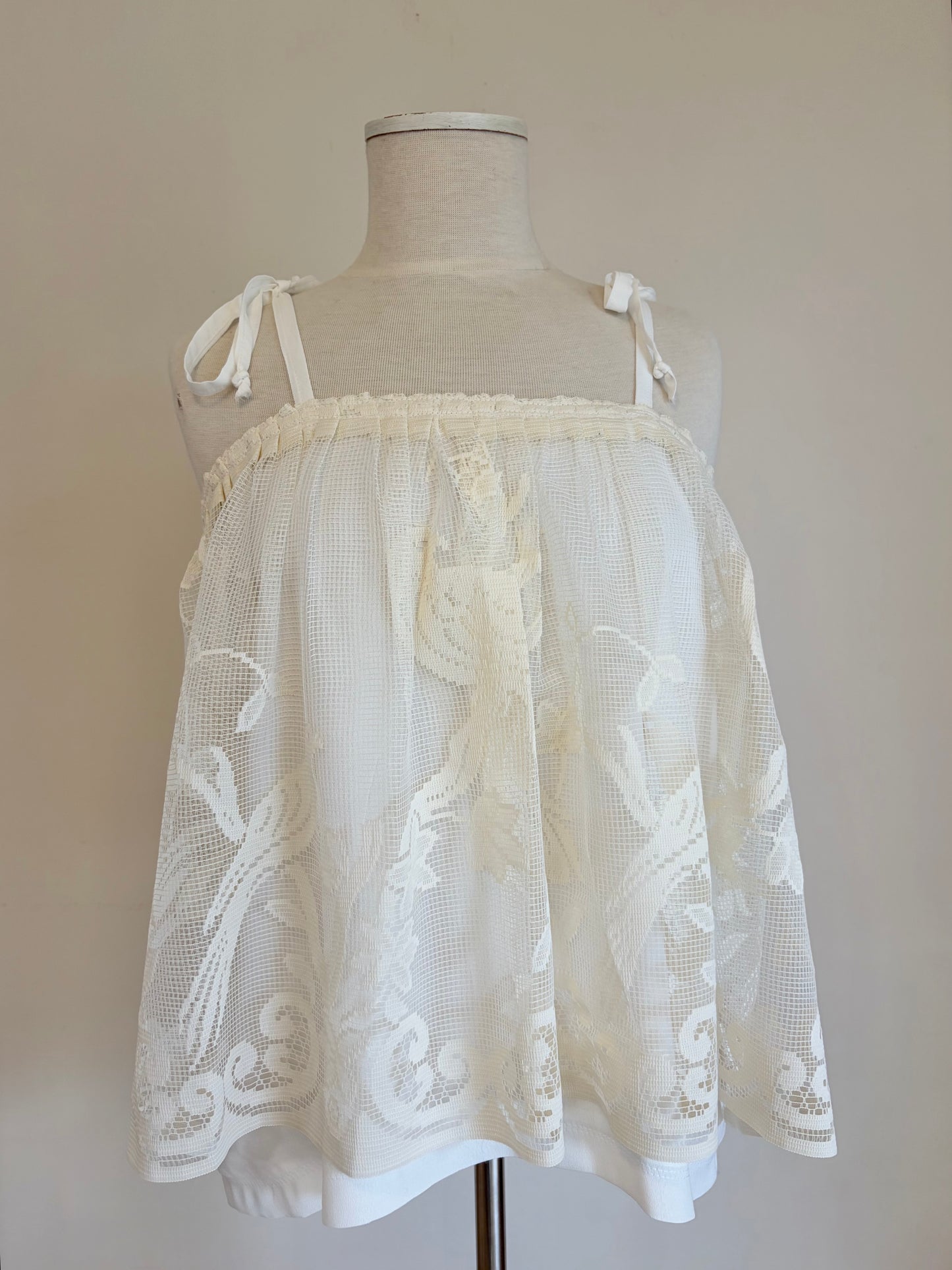 lace peacock print one size fits most top