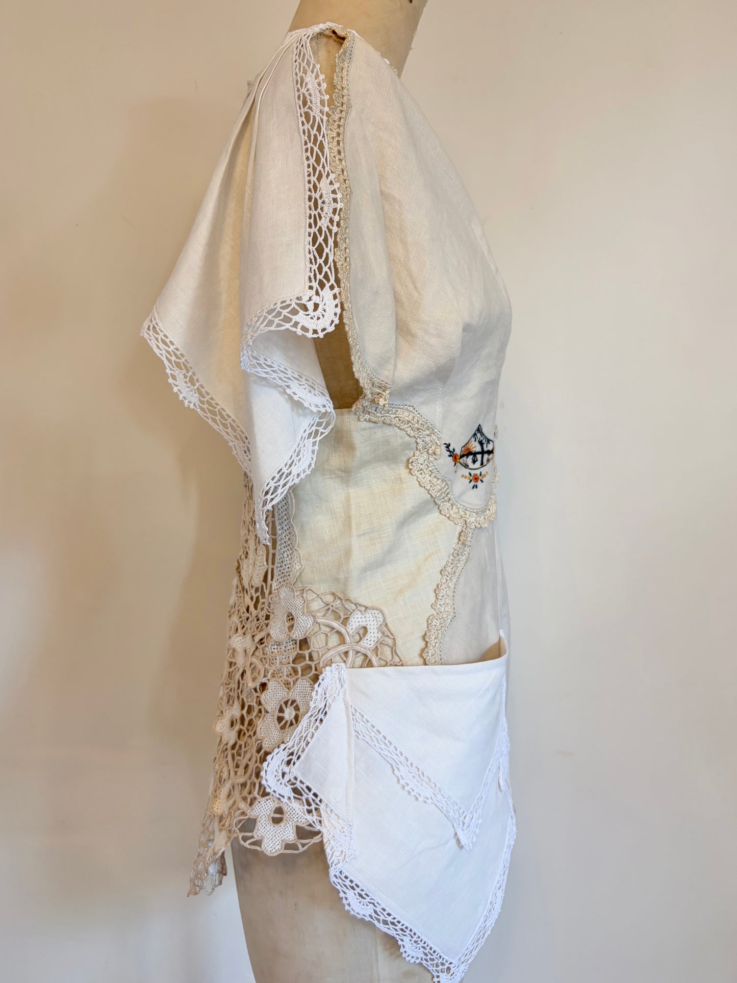 lace and linen top