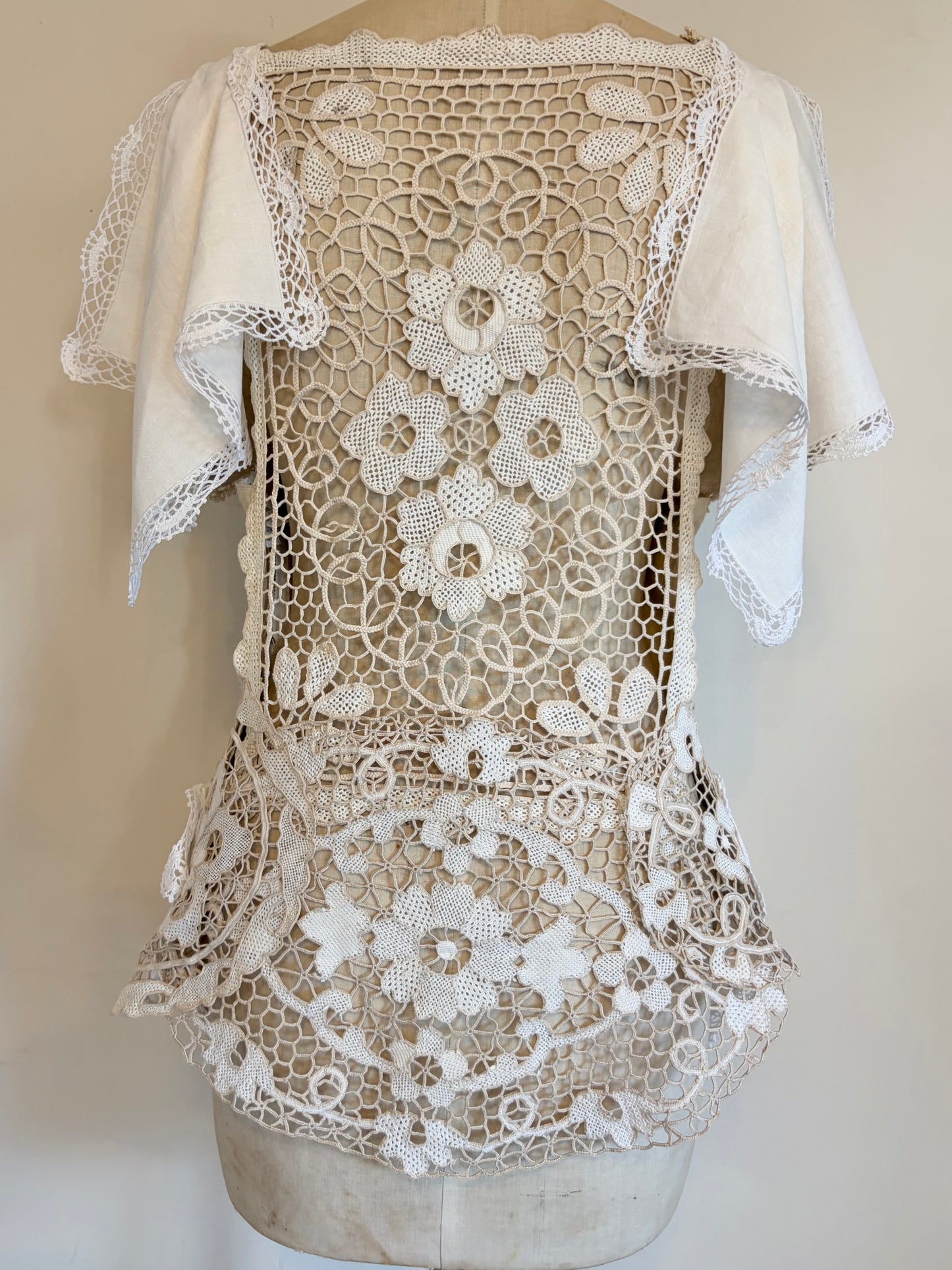 lace and linen top