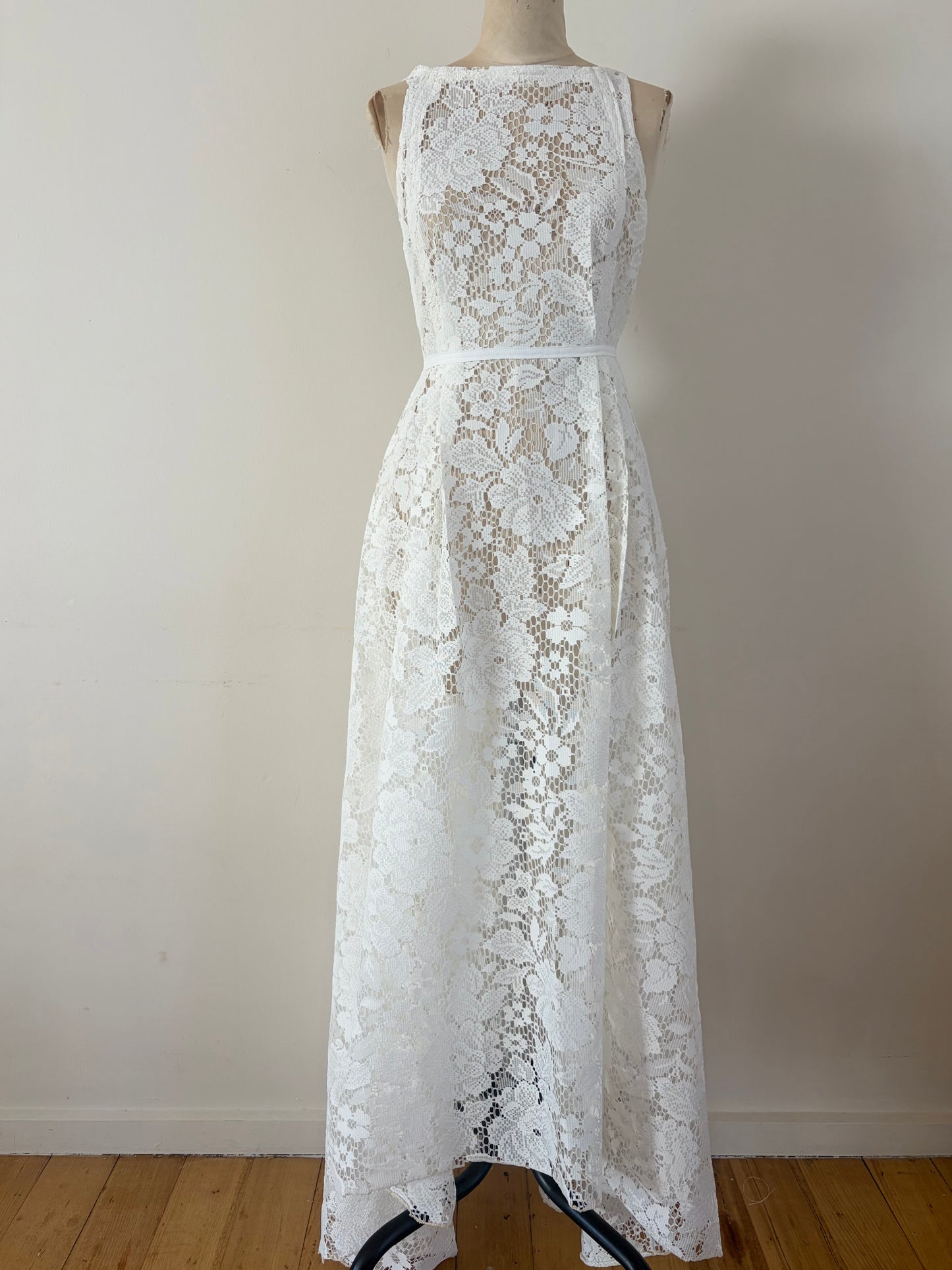 curtain lace dress rose print