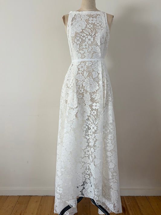 curtain lace dress rose print