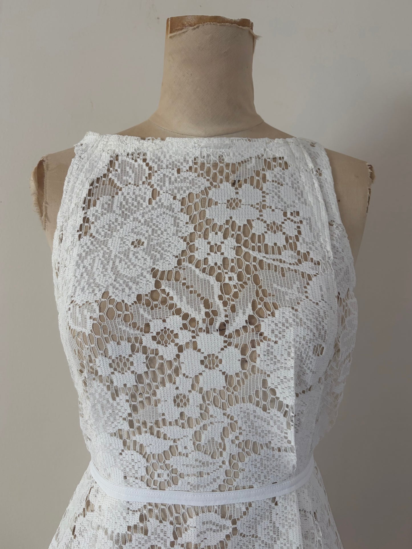 curtain lace dress rose print