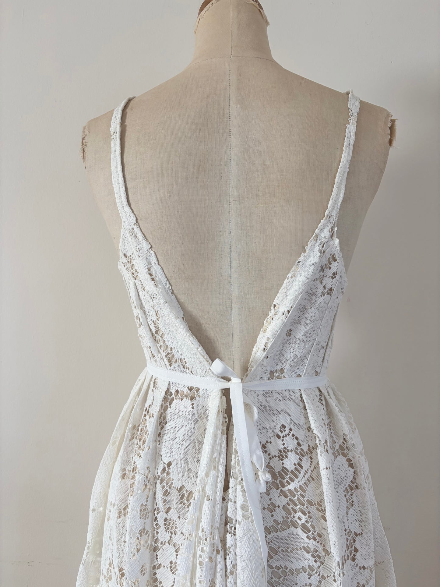 curtain lace dress rose print